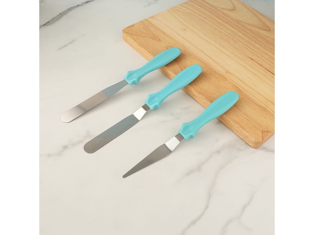 4Set x 3Pcs Small Spatula Knife Fondant Tools For Cake Icing 4Set x 3Pcs Small Spatula Knife Fondant Tools For Cake Icing