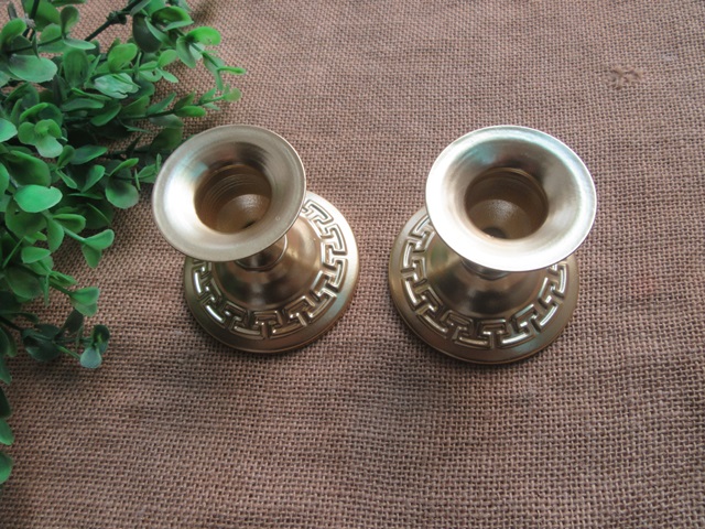 1Pc Ins Minimalist Candlestick Gold Pillar Meander Pattern 1Pc Ins Minimalist Candlestick Gold Pillar Meander Pattern