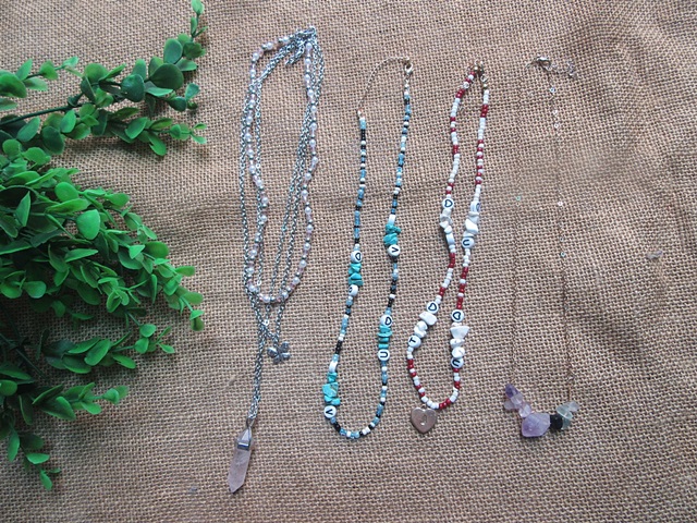 6Pcs Various Design Stone Necklaces for Girls Jewelry 6Pcs Various Design Stone Necklaces for Girls Jewelry