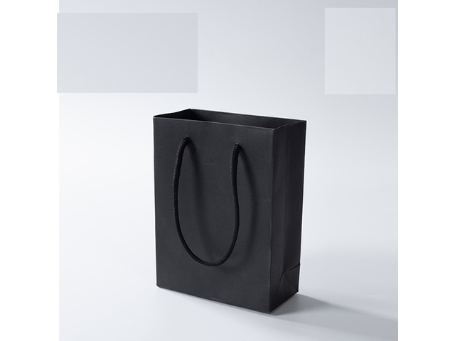 6Pcs Thick Black Kraft Paper Gift Carry Shopping Bag 24.5x19x9.6