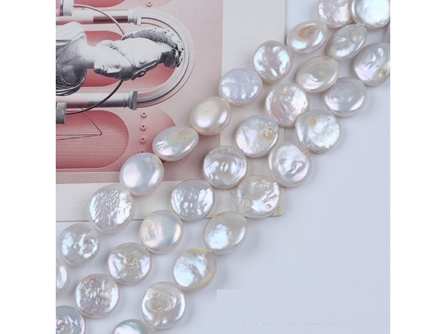 3Sheets x 26Pcs Coin Type Freshwater Pearl Beads Strand 3Sheets x 26Pcs Coin Type Freshwater Pearl Beads Strand