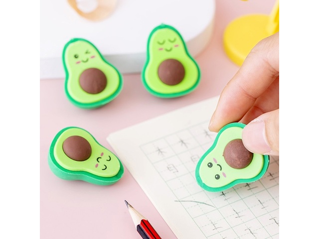 36Pcs Avocado Shaped Erasers Children School Use