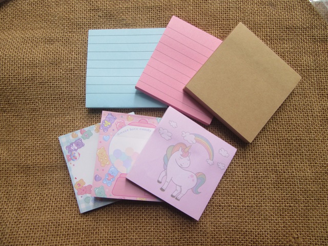 10Pcs Various Sticky Notes Stickers Memo Pads Stationery