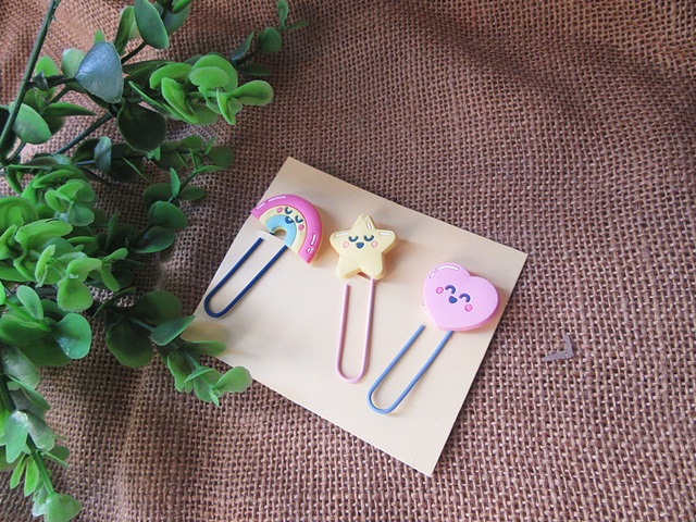 6Sheet x 3Pcs Novelty Paper Clips Bookmarks Binder Clips School 6Sheet x 3Pcs Novelty Paper Clips Bookmarks Binder Clips School