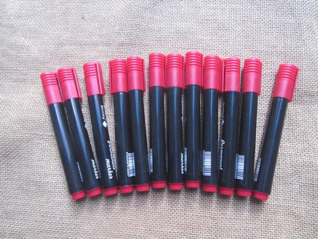 4x12 Brilliant Red Fine Tip Permanent Marker/Senior Mark Pens 4x12 Brilliant Red Fine Tip Permanent Marker/Senior Mark Pens