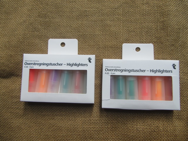 4Packs x 6Pcs Mini Fluorescent Highlighters Markers Mixed 4Packs x 6Pcs Mini Fluorescent Highlighters Markers Mixed