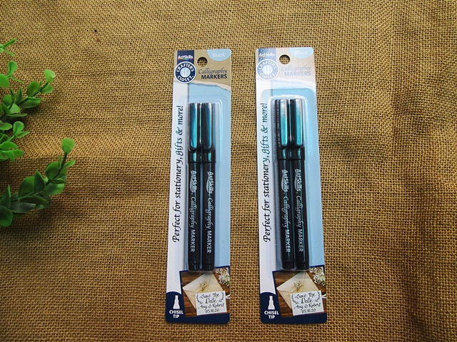 4Sheet x 2Pcs Black Fine Tip Permanent Marker Fast Dry 4Sheet x 2Pcs Black Fine Tip Permanent Marker Fast Dry