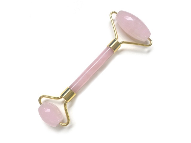 5Pcs Natural Rose Quartz Jade Anti-Wrinkle Cooling Roller Facial