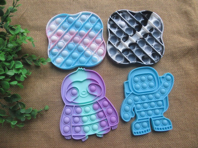 6Pcs Funny Push Pop Bubble Fidget Toy Pop It Game Assorted 6Pcs Funny Push Pop Bubble Fidget Toy Pop It Game Assorted