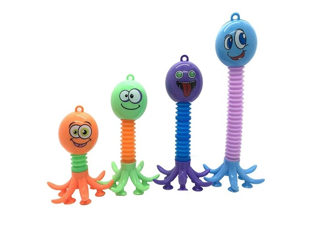 6Pcs Telescopic Octopus Pop Tube Stress Relief Sensory Fidget