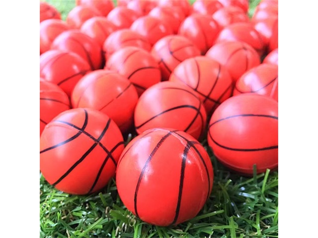 50 Basketball Rubber Bouncing Balls 42mm Mixed Color
