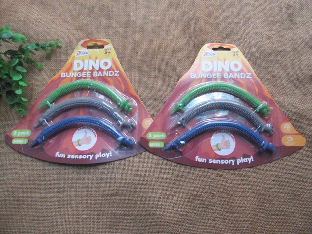 4Pkt x 3Pc Spiky Dino Pop Fidget Bracelet Sensory Toy 4Pkt x 3Pc Spiky Dino Pop Fidget Bracelet Sensory Toy