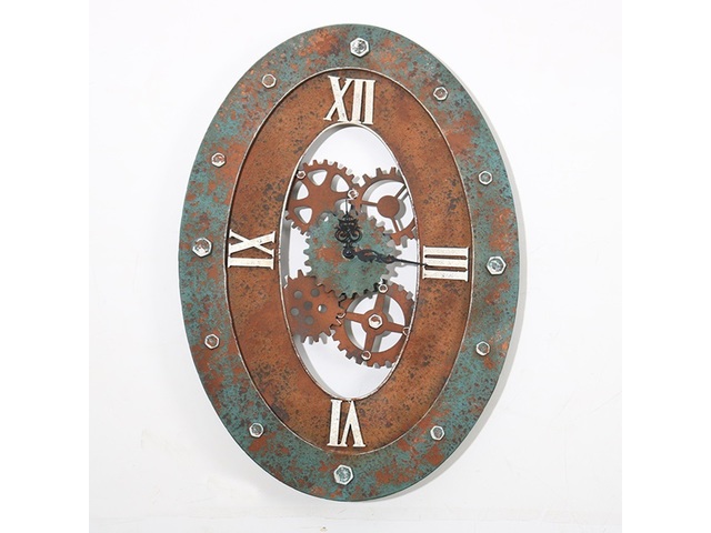 1Pc Rusty Vintage Decorative Hanging Wall Clock Home D?cor