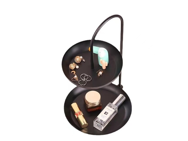 1Set Black 2-Tier Muffin Cookies Candy Dessert Stand 1Set Black 2-Tier Muffin Cookies Candy Dessert Stand