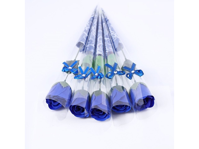 60Pcs Blue Bath Artificial Rose Soap Flower Mother's Day Gift 60Pcs Blue Bath Artificial Rose Soap Flower Mother's Day Gift