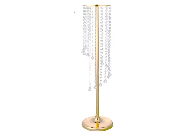 1Set Rotating Crystal Flower Stand Table Chandelier Centerpiece