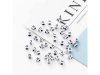 3Packs x 1000Pcs White & Black Alphabet Letter Cube Beads 5mm
