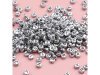 6Packs x 400Pcs Nickel Color Alphabet Letter Flat Round Beads
