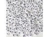 6Packs x 200Pcs White & Black Numbers Flat Round Beads 7mm