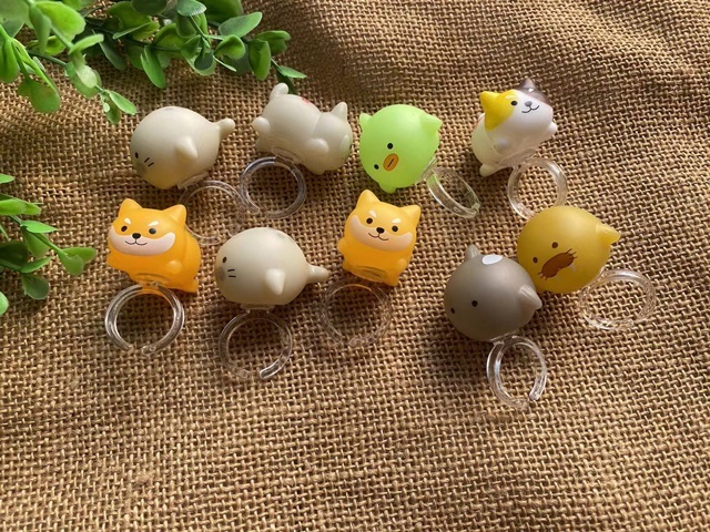 5x12Pcs Funny 3D Animal Ring Kids Gift Loot Bag Filler