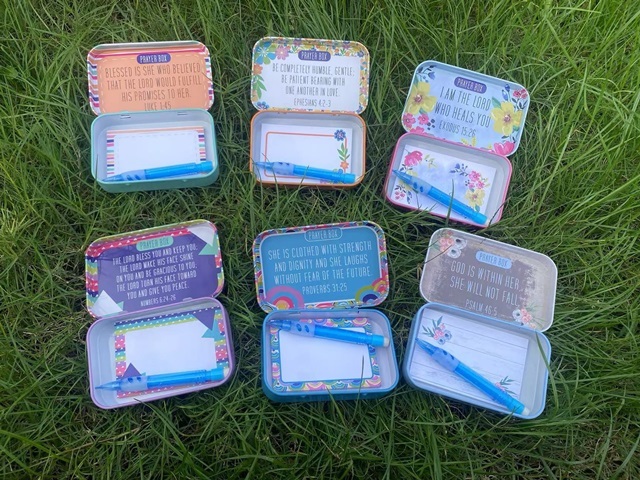 6Pcs Decorative Prayer Tin Box Prayer Journal Letters & Blessing 6Pcs Decorative Prayer Tin Box Prayer Journal Letters & Blessing