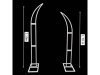 1Set 2Pcs New White Garden Arch Double Round Heavy Duty Stand 1Set 2Pcs New White Garden Arch Double Round Heavy Duty Stand