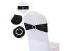 10Pcs Shiny Black Sashes Chair Wider Bow Wedding Venue Banquet 10Pcs Shiny Black Sashes Chair Wider Bow Wedding Venue Banquet