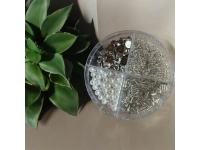 10Boxed Simulate Pearl Beads Seed Beads Seed Tubes Flatback