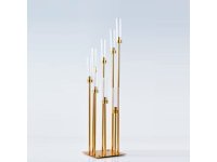 1Set 8 Arm S Design Golden Pillar Candelabra Home Party Wedding