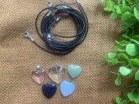 5Pcs Fashion Jewelry Gemstones with Necklace Randomly Design