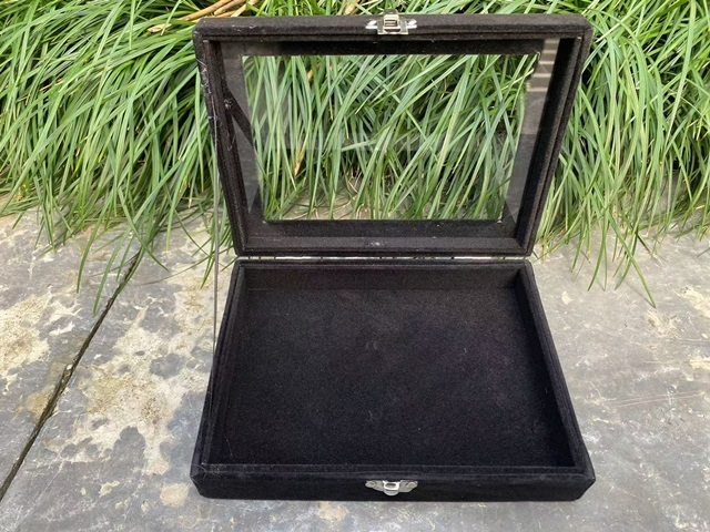 1Pc Black Velvet Blank Jewelry Storage Display Case 20x15x5cm
