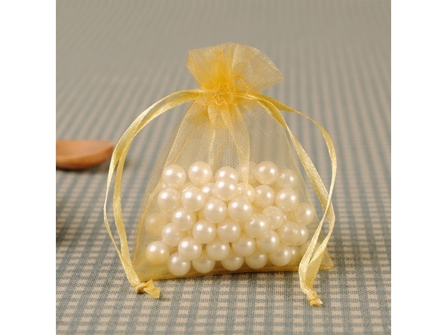 100 Orange Drawstring Jewelry Gift Pouches 15x10cm