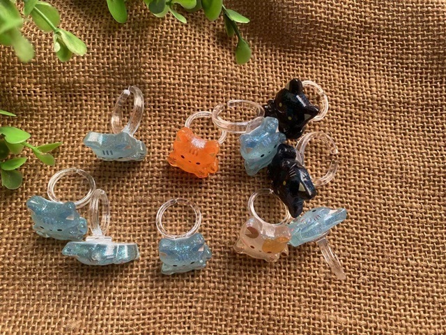 (image for) 10Pcs Cute Kitten Cat Animal Ring for Kids Assorted