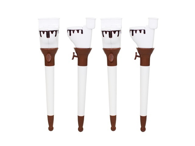 4Pcs Toilet Poop Black Ballpoint Pen Novelty Writing Gift 4Pcs Toilet Poop Black Ballpoint Pen Novelty Writing Gift
