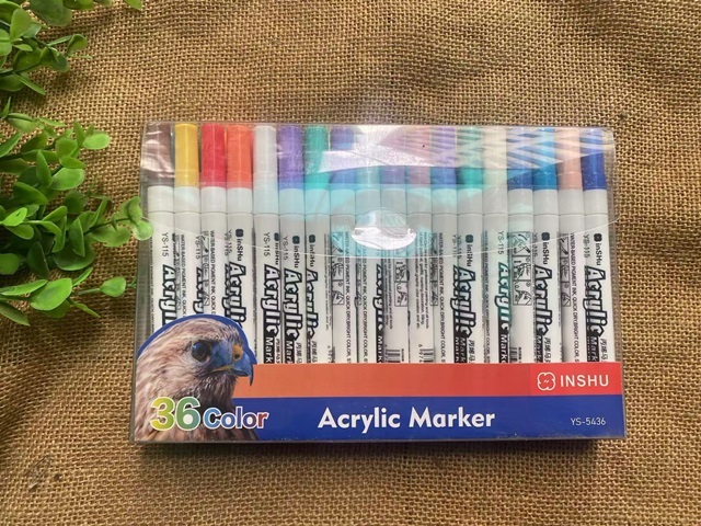 36 Colors Smooth Acrylic Paint Pen Marker for DIY Art Projects 36 Colors Smooth Acrylic Paint Pen Marker for DIY Art Projects