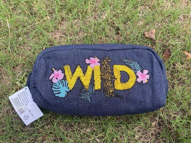 2Pcs Wild Embroidery Pencil Case Organizing Pencils Case 2Pcs Wild Embroidery Pencil Case Organizing Pencils Case