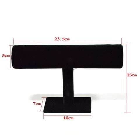 (image for) 1Pc Black Velvet T-BAR Bracelet Jewelry Display Racks