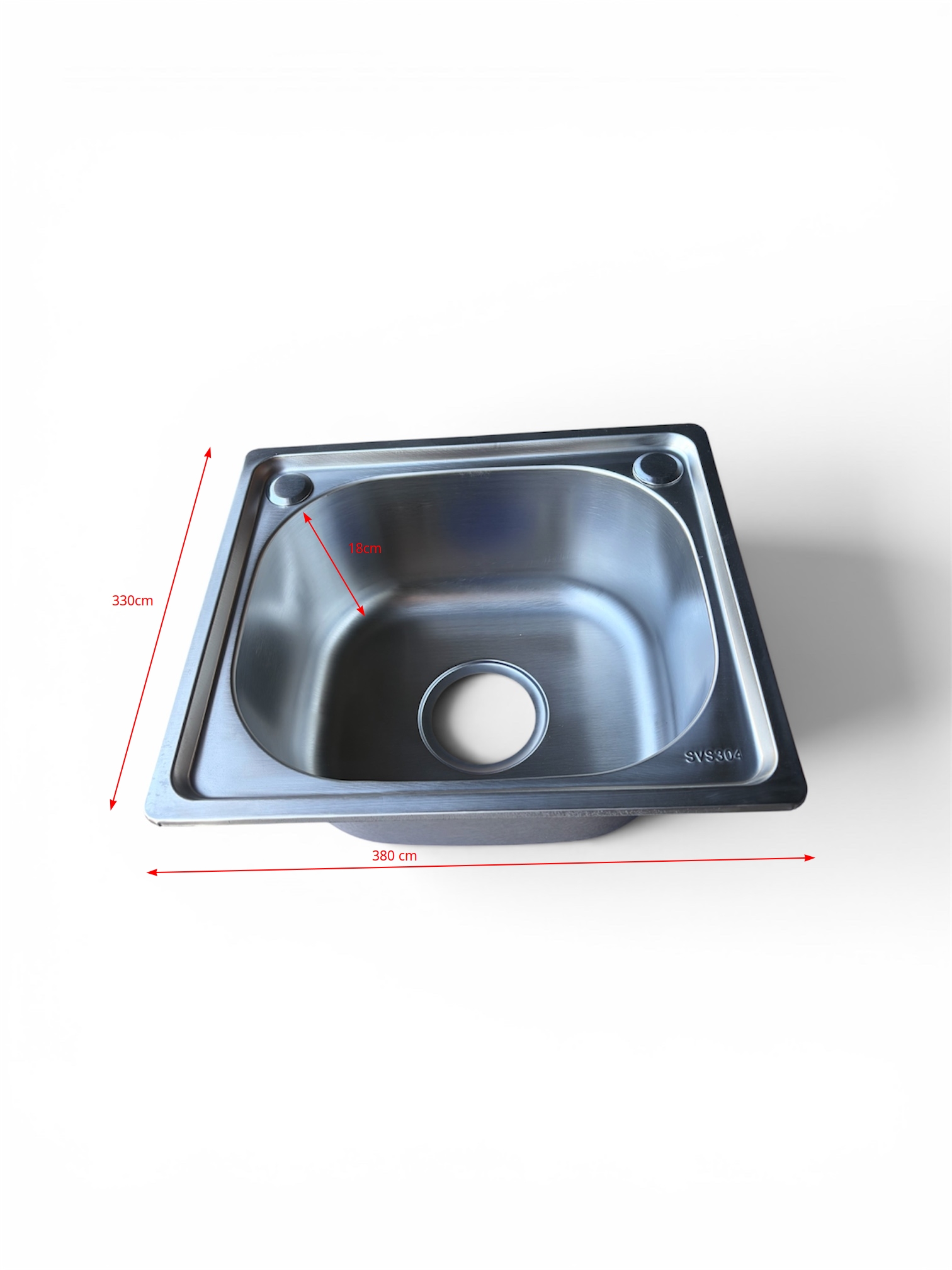 (image for) 1X New Stainless Steel Kitchen Sink - Single Bowl 38x33x18cm