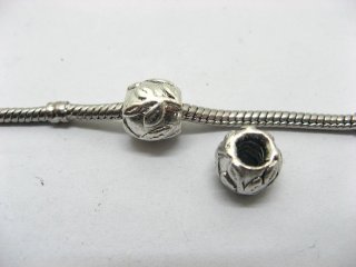20 European Carved Leaf Thread Beads ac-sp489