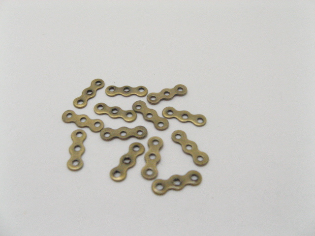 1000 Bronze Spacer Bars 3 Hole 10mm Connector Finding