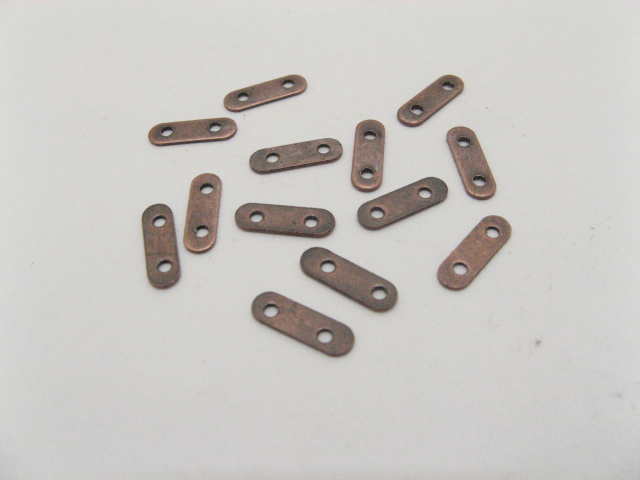 1000 Copper Spacer Bars 2 Hole 11mm Connector Finding - Click Image to Close
