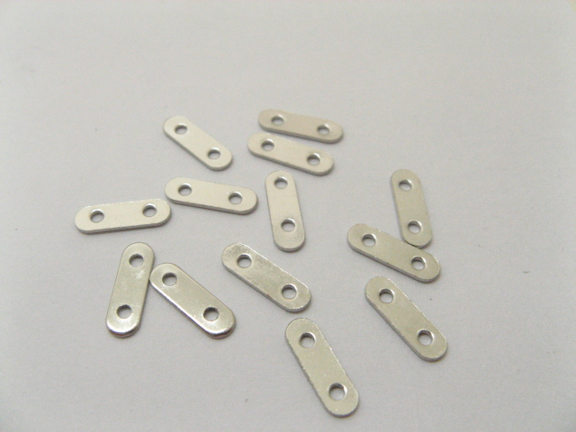 1000 Nickel Spacer Bars 2 Hole 11mm Connector Finding - Click Image to Close