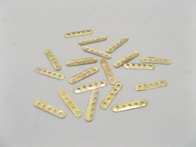 500 Golden Spacer Bars 5 Hole 17mm Connector Finding 500 Golden Spacer Bars 5 Hole 17mm Connector Finding