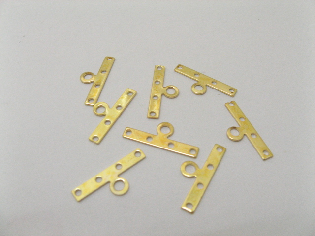 1000 Golden 4-Strand Connector End Bars Jewellery Finding - Click Image to Close