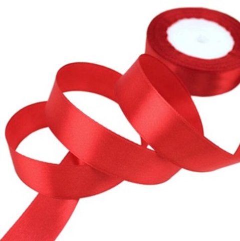 10Rolls X 25Yards Red Satin Ribbon 18mm - Click Image to Close