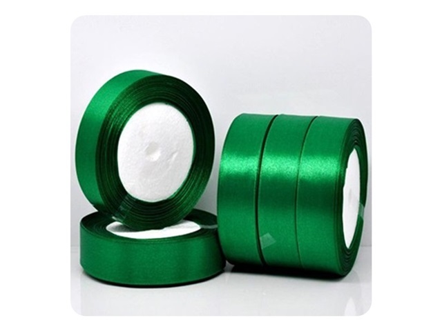 10Rolls X 25Yards Green Satin Ribbon 18mm - Click Image to Close