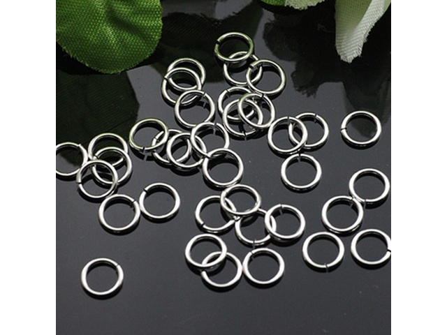 1500 Silver Jewelry Jump Ring Jumprings 8mm Finding - Click Image to Close