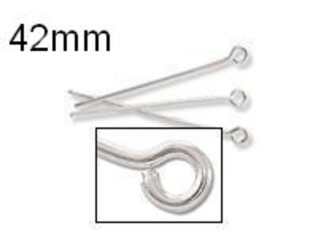 (image for) 250Gram Silver Plated Eye Pins Jewelry Finding 30mm