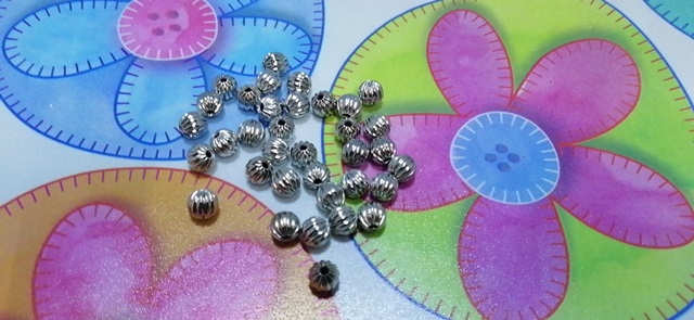 1000 Nickel plated Corrugated Ball Beads Spacer 5mm - Click Image to Close