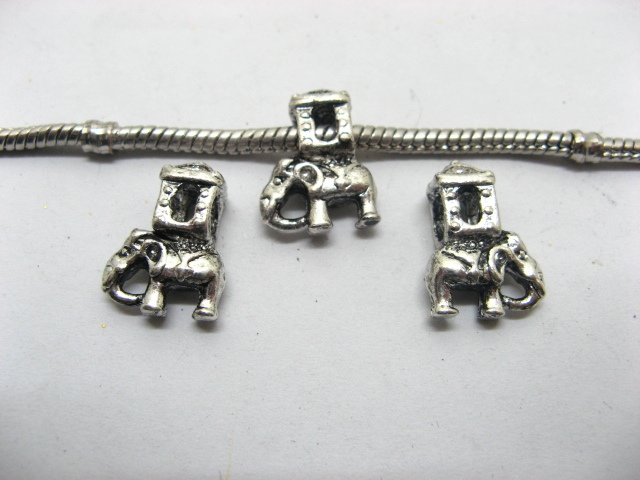 20 Alloy European Elephant Thread Beads ac-sp473
